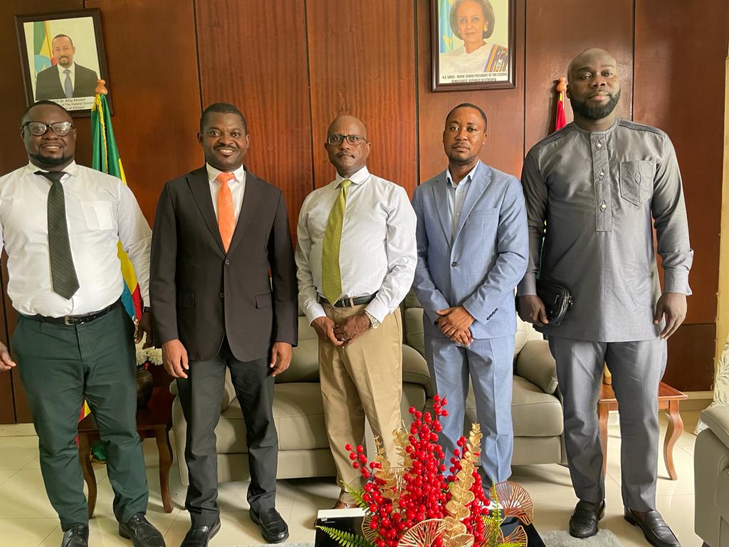 Adansi Travels management pays courtesy call on Ethiopian Ambassador